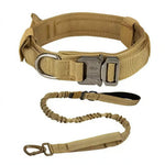 Heavy Duty Tactical Dog Collar & Leash Set – Metal Buckle Training Averae