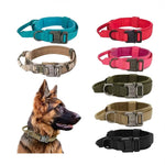 Heavy Duty Tactical Dog Collar & Leash Set – Metal Buckle Training Averae