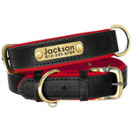 Personalized Leather Dog Collar with Nameplate – Soft & Adjustable Averae